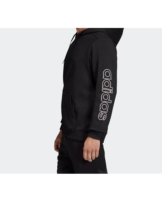 Adidas Black Originals Sports Stylish Hooded Knit Jacket for men