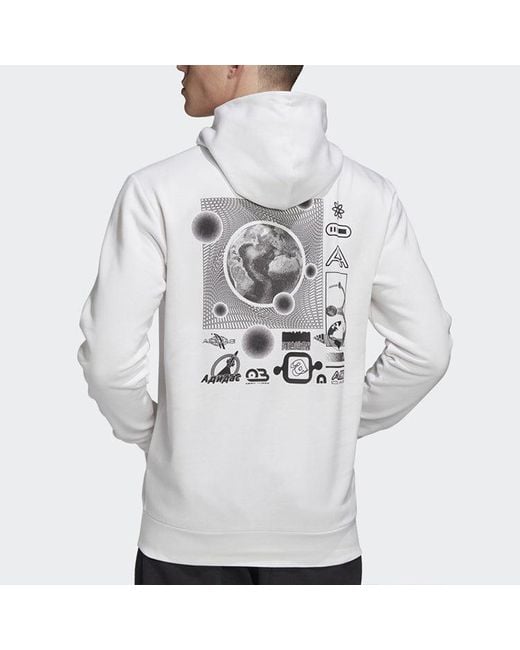 Adidas White Casual Sports Pullover for men