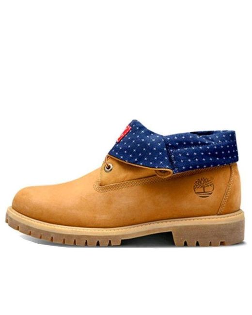 Timberland Blue Roll Top Boots Basic for men