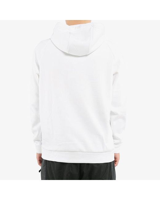 Nike White Logo Printing Fleece Lined Stay Warm Sports Pullover Drawstring for men