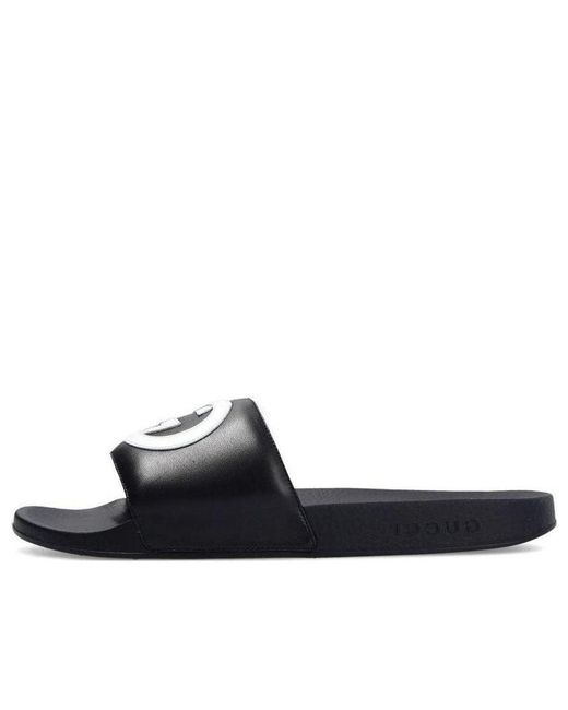 Gucci Blue Slide 'Interlocking G for men