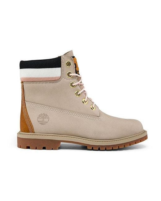 Timberland Natural (Wmns) Premium 6 Inch Heritage Cupsole Boots 'Light Taupe Nubuck'
