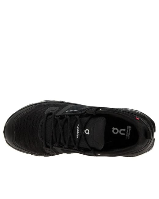 On Shoes Black Cloudrock Low Waterproof 'Triple' for men