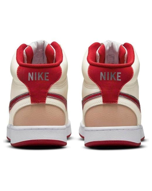 Nike White Court Vision Mid-Top Sneakers for men