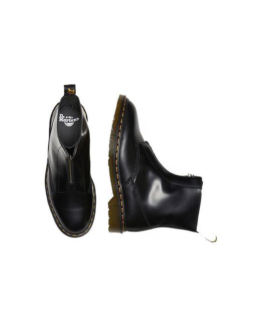 Dr. Martens Black Cabbott Smooth Boots for men