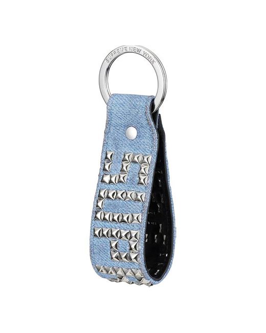 Supreme Blue X Hollywood Trading Company Studded Keychain for men