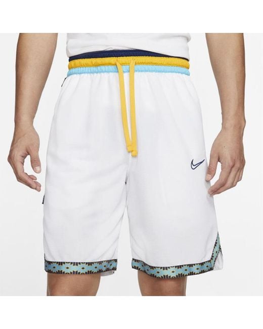 Nike Blue Dna Contrast Color Stitching Basketball Sports Shorts for men