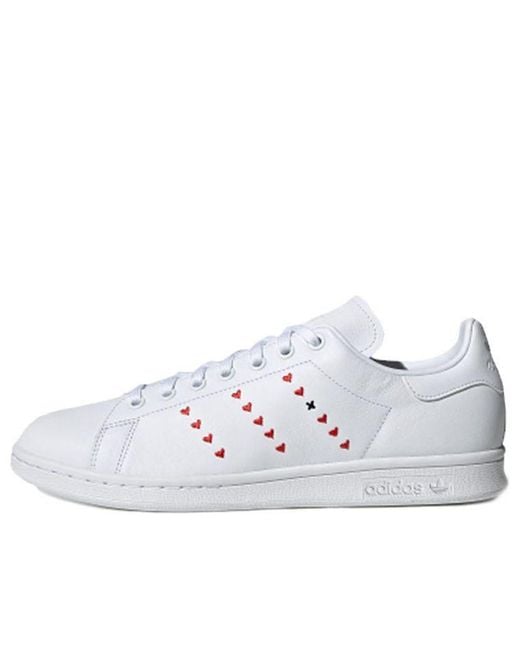 Adidas White Stan Smith 'Heart Valentine's Day' for men