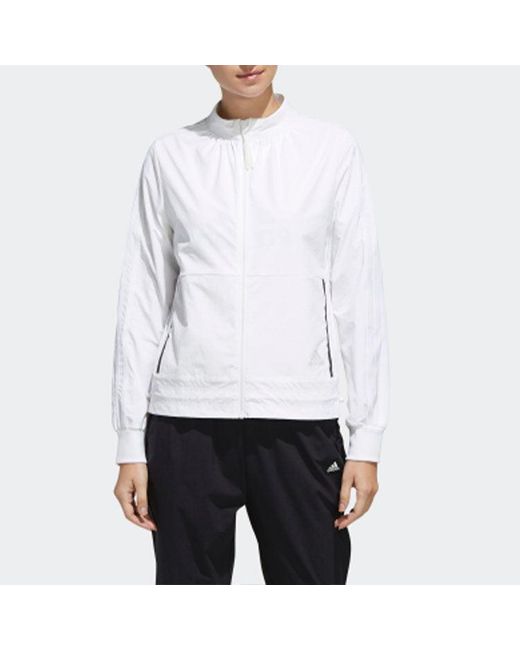 Adidas White (Wmns) Sports Jacket