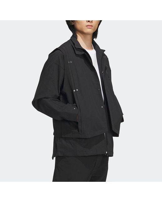 Adidas Black Wj Trans Woven Jackets for men