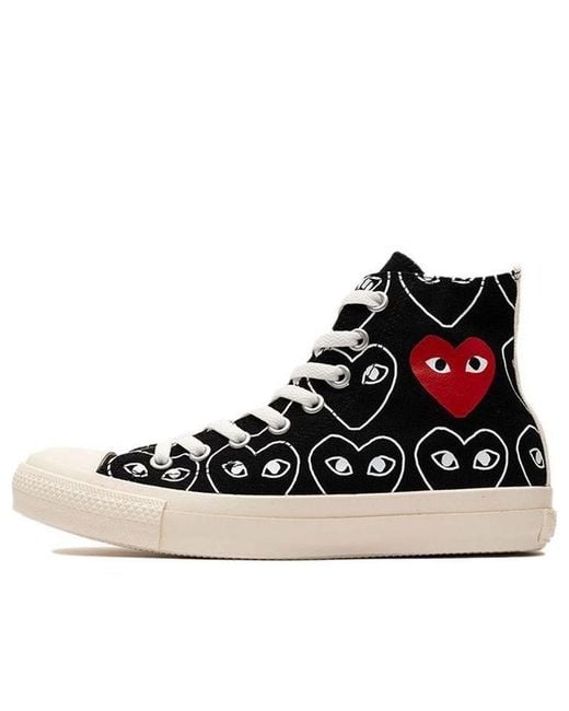 Converse Black X Comme Des Garcons Play Chuck 70 Hi Heart Print 1Cl704 for men