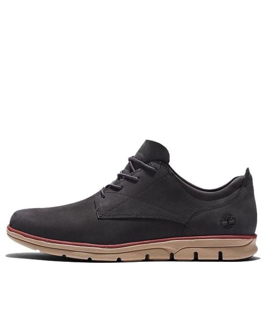 Timberland Black Bradstreet Leather Oxford Shoes 'Dark' for men