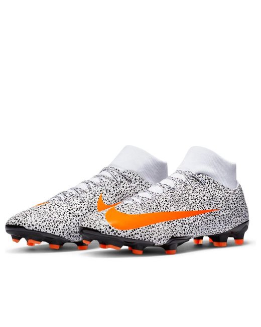 Nike White Cr7 X Mercurial Superfly 7 Academy Mg 'Safari' for men