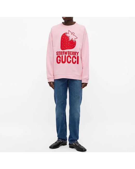 Gucci Pink 'strawberry ' Sweatshirt 'sugar ' for men