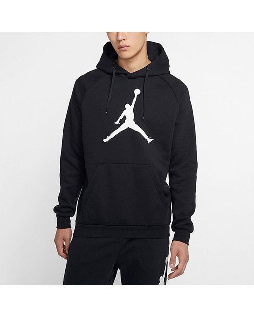 Nike Black Large Logo Printing Fleece Lined Pullover for men