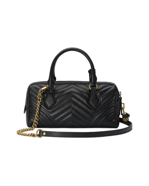 Gucci Black (Wmns) Gg Marmont Small Top Handle Bag