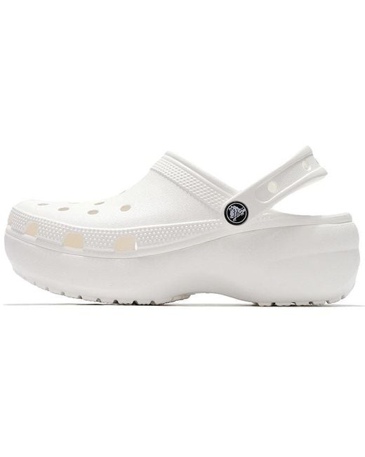 CROCSTM White (Wmns) Classic Clog Clouds Retro Beach Shoe