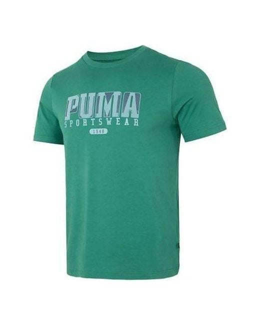 PUMA Green Sportswear Graphics Tee for men