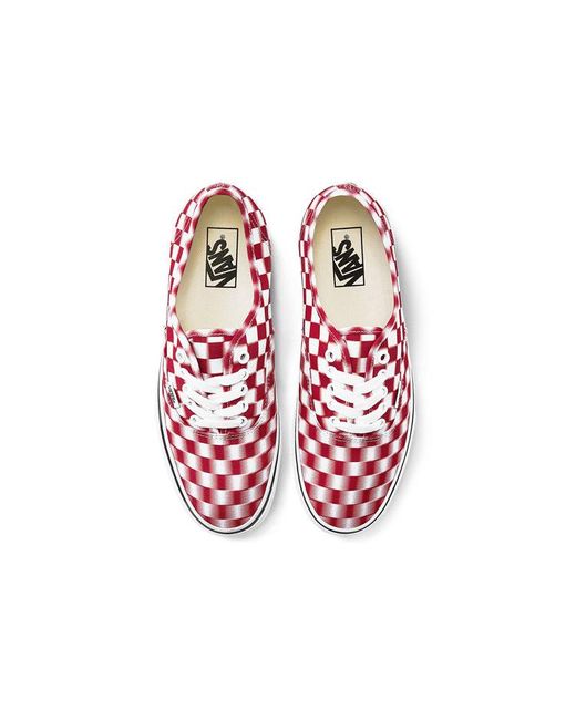 Vans Red Authentic 'Blur Check for men
