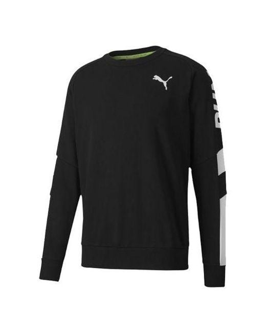 PUMA Black Modern Sports Crew Round Neck Pullover for men