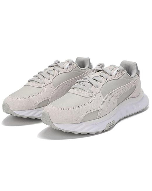 PUMA White Wild Rider Pickup Sport Shoes for men