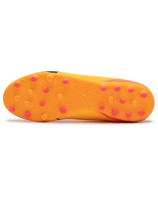PUMA Orange Ultra Play Soccer Sneakers 'Sun Stream Sunset Glow' for men