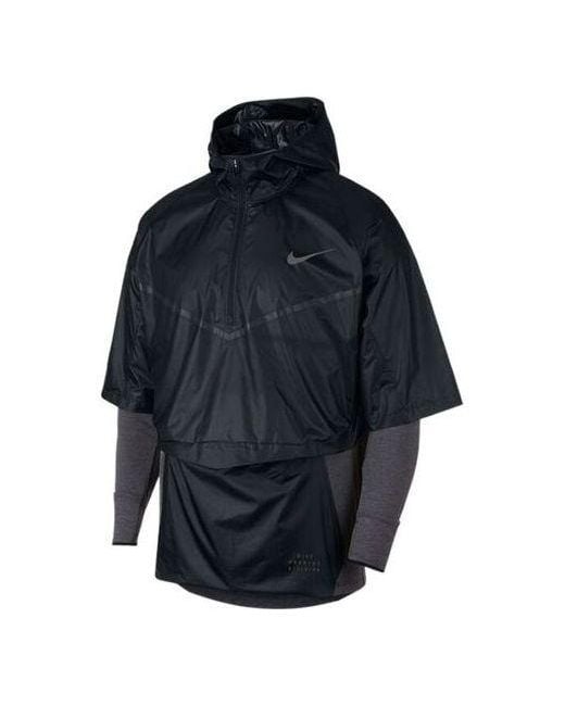 Nike Blue Splicing Logo Sports Cardigan Long Sleeves for men
