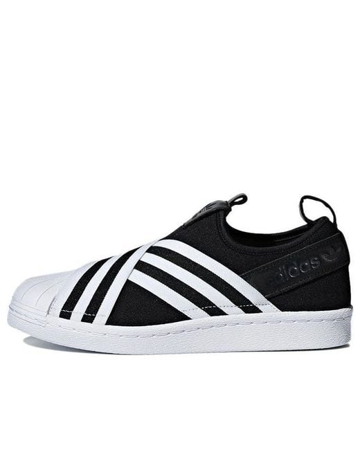 Adidas Black (Wmns) Superstar Slip-On 'Core'