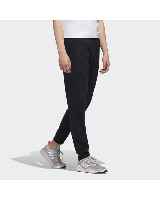 Adidas Black Neo Logo Pattern Bundle Feet Casual Sports Pants for men