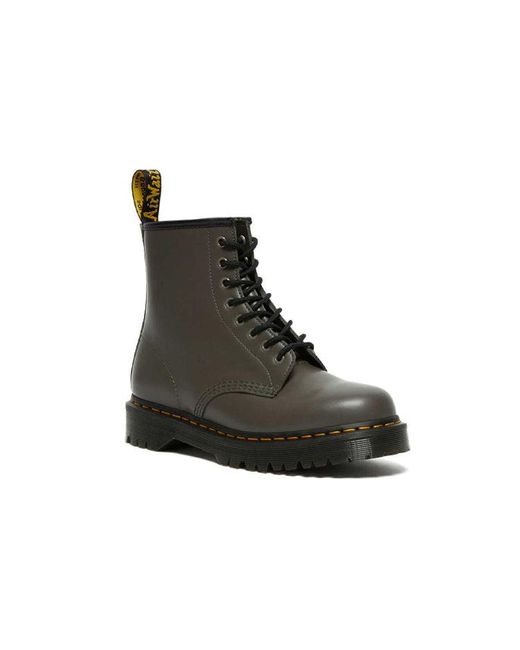 Dr. Martens Black Dr.Martens 1460 Bex Smooth Leather Platform Boots 'Khaki'