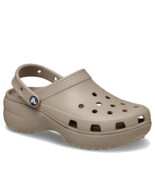 CROCSTM Brown (Wmns) Classic Plaform Clog 'Taupe'