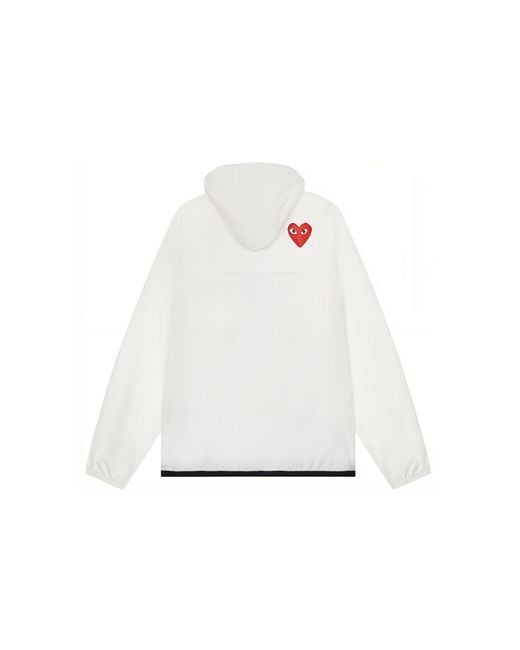 COMME DES GARÇONS PLAY White X K-Way Jacket Full Zip