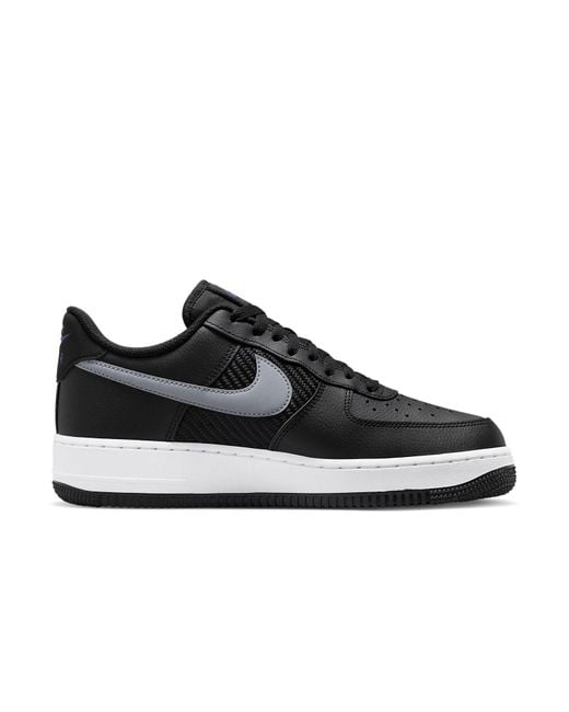 Nike Black Air Force 1 Low '07 'Double Swoosh Racer' for men