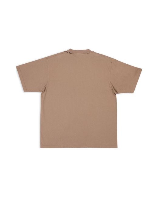 Balenciaga Natural Caps T-Shirt Boxy Fit