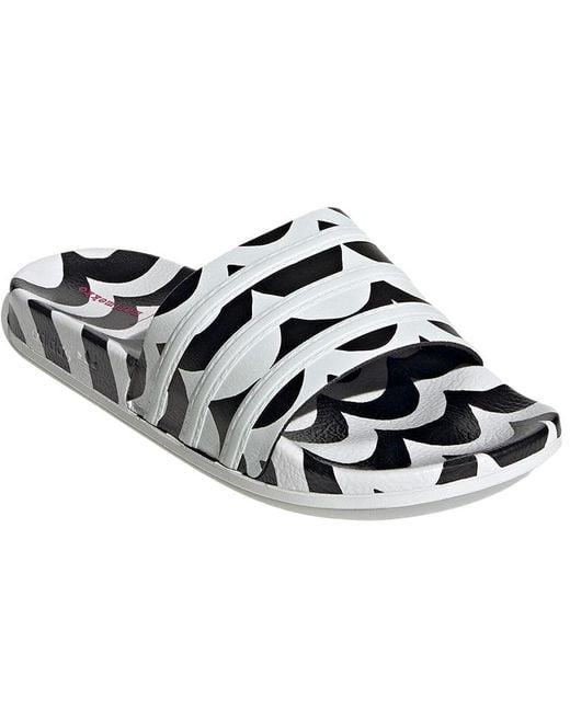 Adidas Black (Wmns) Marimekko X Adilette Slide 'Laine Wave'