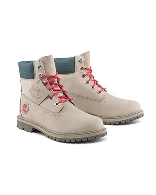 Timberland Gray (Wmns) Heritage 6 Inch Boots Nubuck'