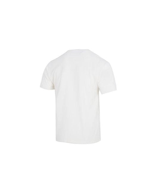 Nike White Basketball Earth Pattern Printing Round Neck Short Sleeve for men