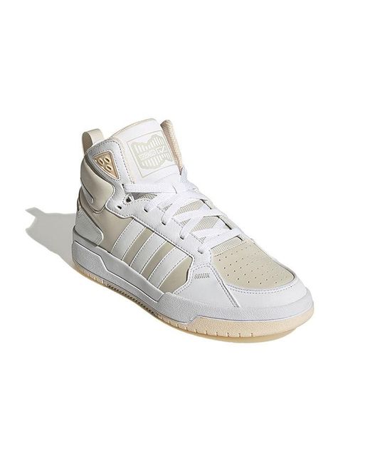 Adidas White Neo 100Db Mid Basketball Shoes 'Chalk' for men