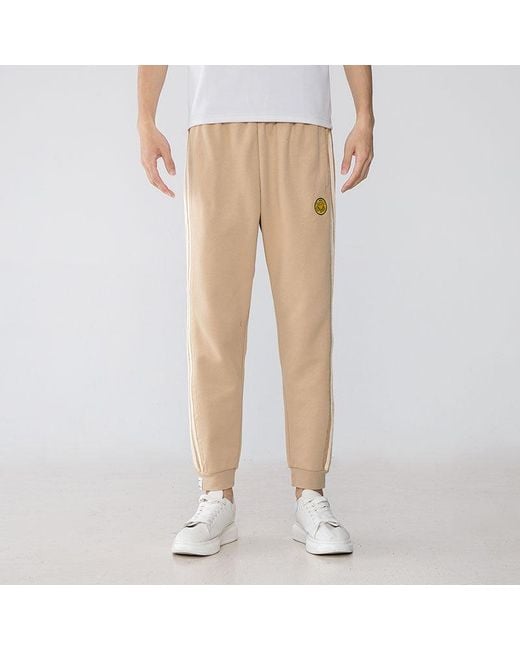 Adidas Natural Smly Tp 1 Stripe Athleisure Casual Sports Long Pants/Trousers for men