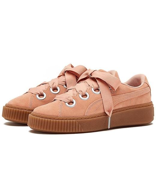 PUMA Brown (Wmns) Platform Kiss Suede