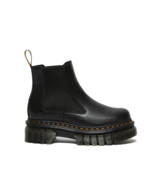 Dr. Martens Black (Wmns) Audrick Nappa Leather Platform Chelsea Boots