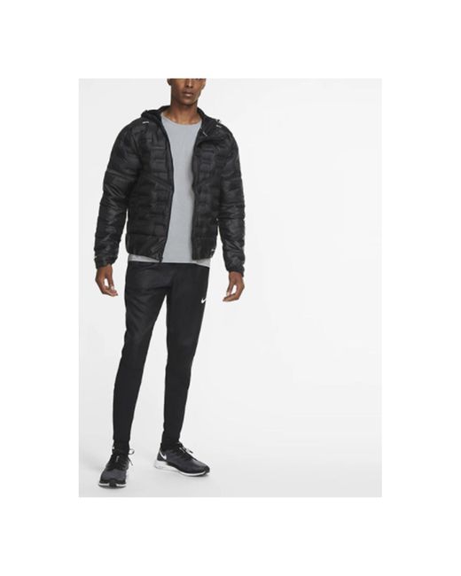 Nike Black Reflective Logo Running Sports Down Jacket for men