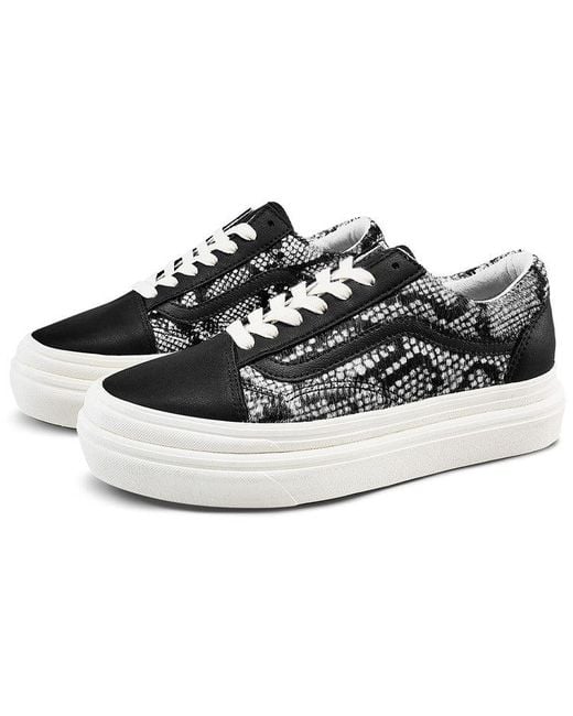 Vans Black Comfycush Old Skool Lx Snakeskin' for men
