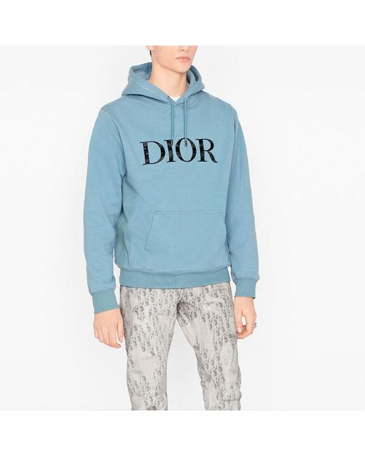 Dior Blue X Peter Doig Crossover Fw21 Cotton Fleece Material for men