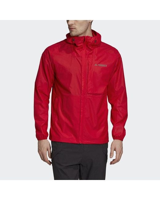 Adidas Red Casual Sports Hooded Long Sleeves Jacket for men
