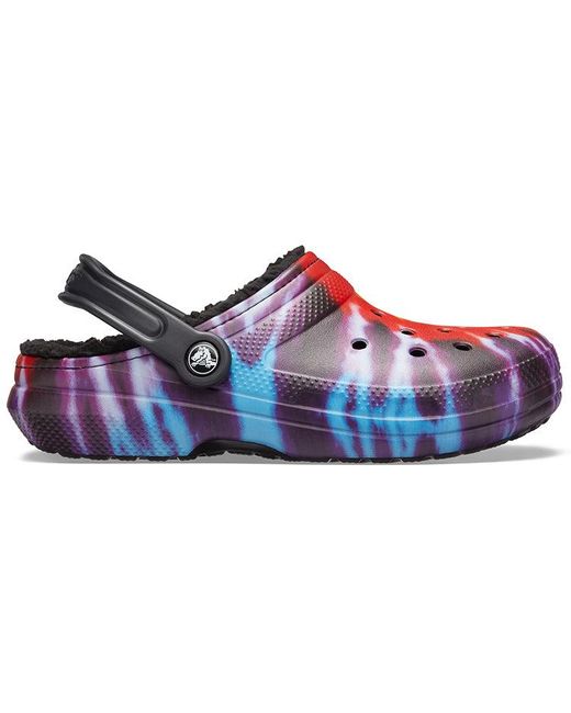 CROCSTM Blue Classic Tie Dye Stay Warm Cozy Sports Slippers for men