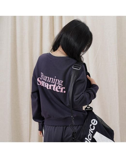 New Balance Blue (Wmns) Athletics 70S Crewneck Sweatshirt