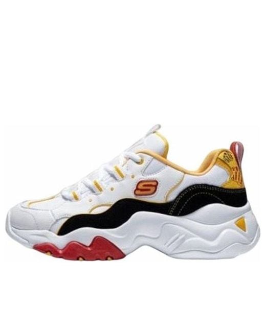 Skechers White (Wmns) One Punch X D Lites 3.0 Low-Top Running Shoes