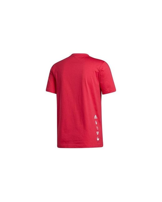 Adidas Red Rose Social Basketball Short Sleeve for men