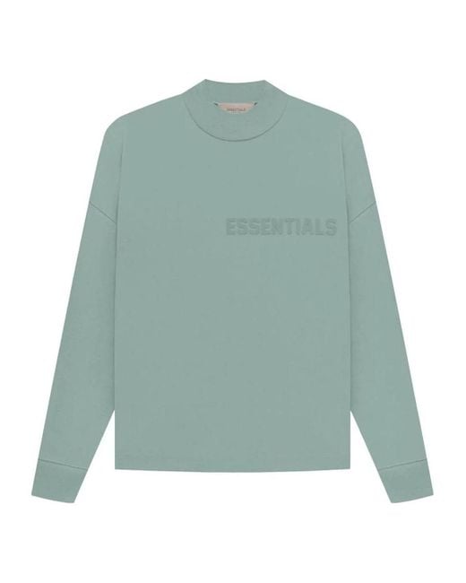 Fear Of God Green Ss23 Long Sleeve Logo Tee 'Sycamore' for men